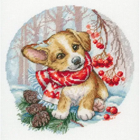 Kit de point de croix "Une promenade dans la forêt" 19x18 cm SNV-886