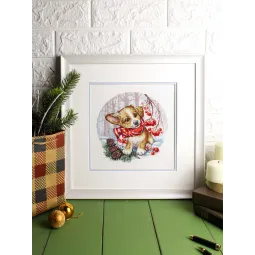 Cross stitch kit "A walk in the forest" 19x18 cm SNV-886