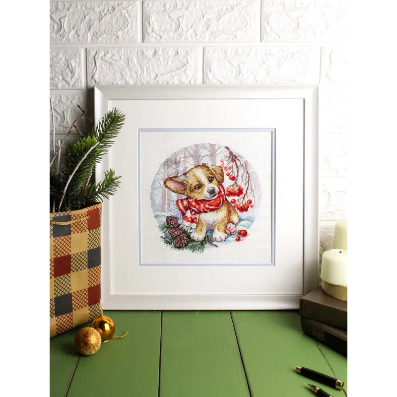 Cross stitch kit "A walk in the forest" 19x18 cm SNV-886