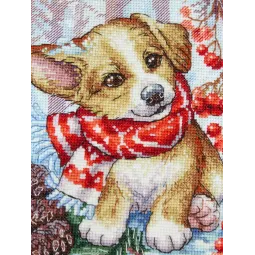 Cross stitch kit "A walk in the forest" 19x18 cm SNV-886