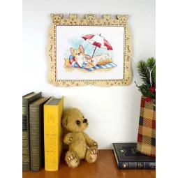 Kit de point de croix "Vacances à la plage" 14x20 cm SM-777