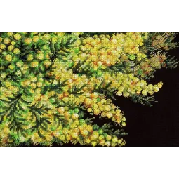 Cross stitch kit "Spring mimosa" 18x27 cm SNV-950