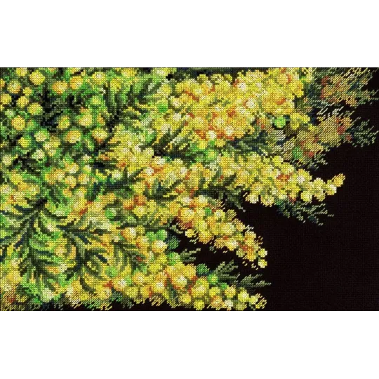 Kreuzstich-Set "Frühlingsmimose" 18x27 cm SNV-950