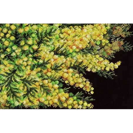Cross stitch kit "Spring mimosa" 18x27 cm SNV-950