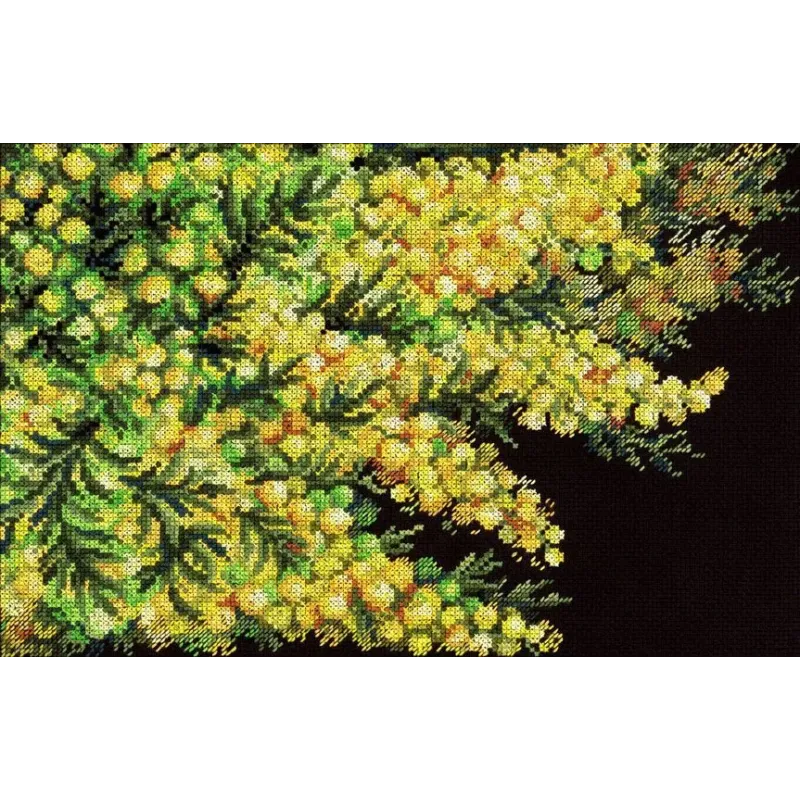 Kit de point de croix "Mimosa de printemps" 18x27 cm SNV-950
