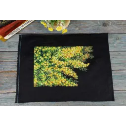 Cross stitch kit "Spring mimosa" 18x27 cm SNV-950
