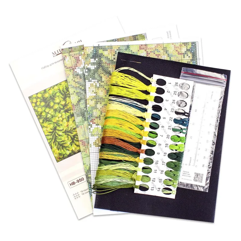 Cross stitch kit "Spring mimosa" 18x27 cm SNV-950