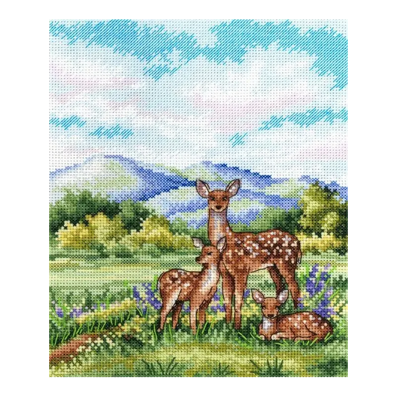 Kit de point de croix "Cerf gracieux" 20x16 cm SNV-936