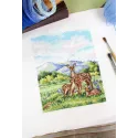 Cross stitch kit "Graceful deer" 20x16 cm SNV-936