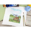 Cross stitch kit "Graceful deer" 20x16 cm SNV-936