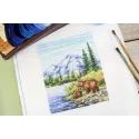 Cross stitch kit "By the mountain river" 20x16 cm SNV-934