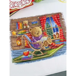 Kryželiu siuvinėjimo rinkinys "Su mėgstama knyga" 20x25 cm SNV-926
