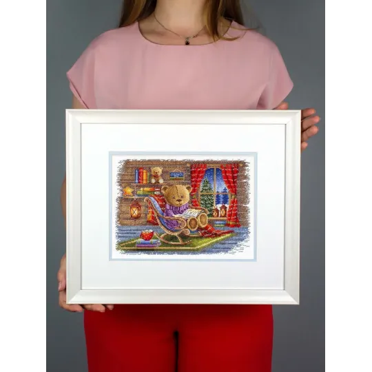 Kreuzstich-Set "Mit einem Lieblingsbuch" 20x25 cm SNV-926