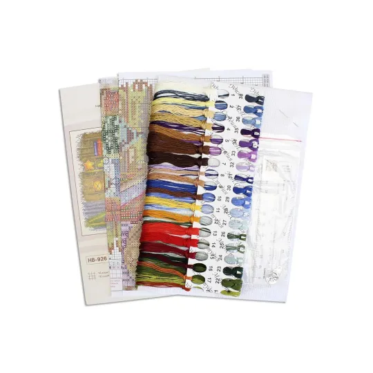 Kit de point de croix "Avec un livre préféré" 20x25 cm SNV-926