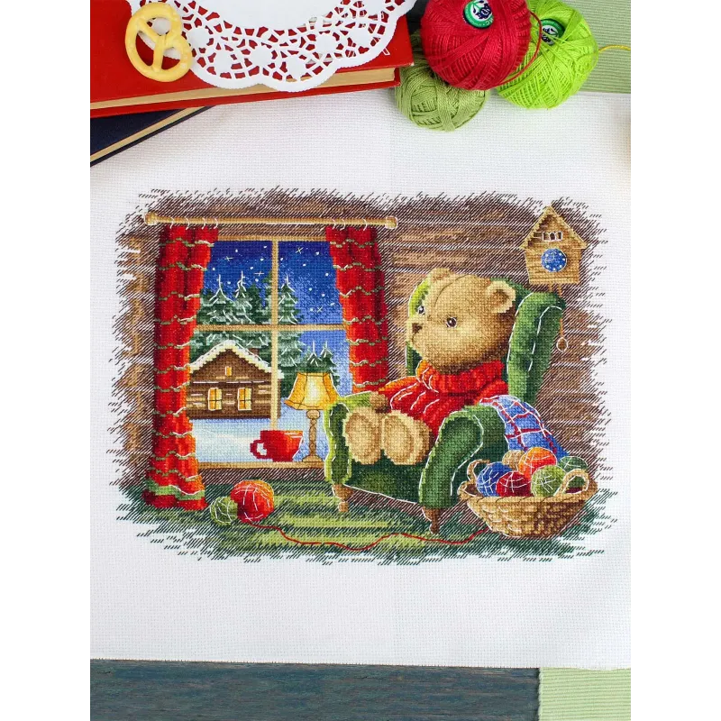 Cross stitch kit "Quiet evening" 20x25 cm SNV-925