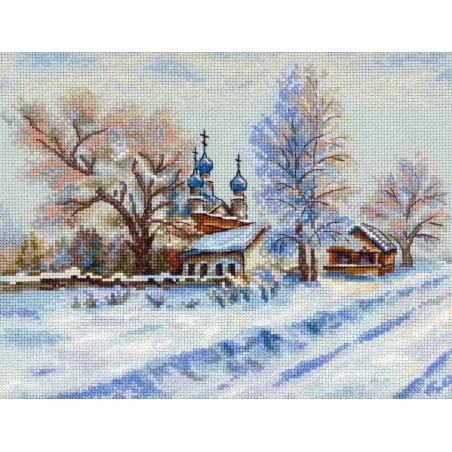 Kreuzstich-Set "Ländlicher Tempel" 22x27 cm SNV-914