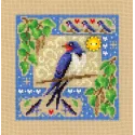 Cross stitch kit "Mini sampler. Summer composition" 13x13 cm SNV-972