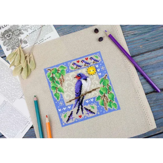 Cross stitch kit "Mini sampler. Summer composition" 13x13 cm SNV-972