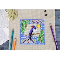 Cross stitch kit "Mini sampler. Summer composition" 13x13 cm SNV-972
