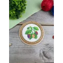 Kreuzstich auf Holzbasis "Miniatur. Sommerbeeren. Brombeeren" 10x10 cm SO-132