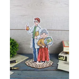 Kryželiu siuvinėjimo rinkinys "Mokytojams" 18x10 cm SR-1109