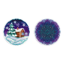 Kreuzstich-Set "Ruhiger Abend" 9x9 cm SR-1102