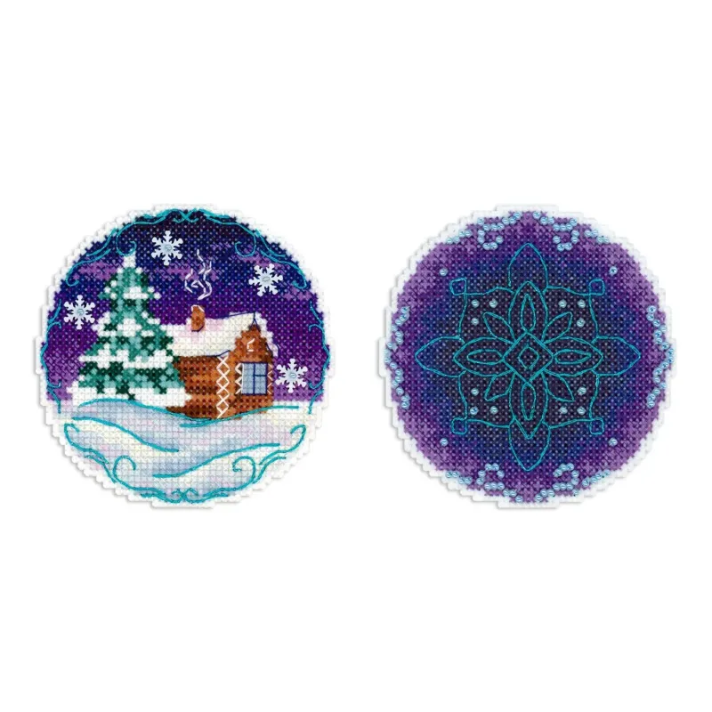 Cross stitch kit "Quiet evening" 9x9 cm SR-1102