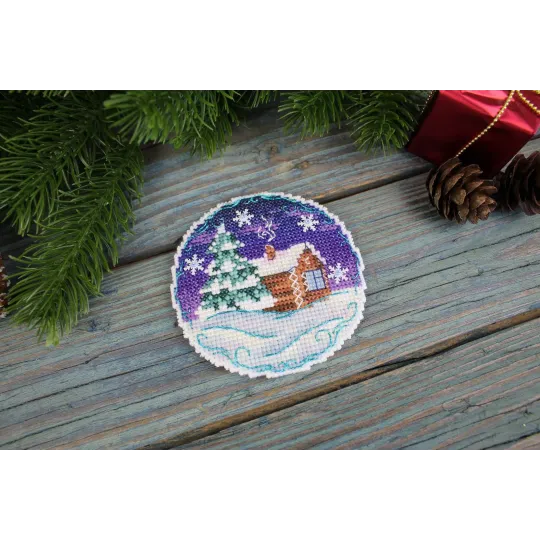 Kit de point de croix "Soirée tranquille" 9x9 cm SR-1102