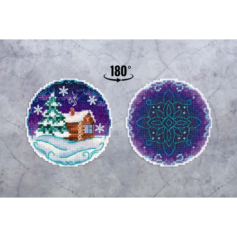 Cross stitch kit "Quiet evening" 9x9 cm SR-1102