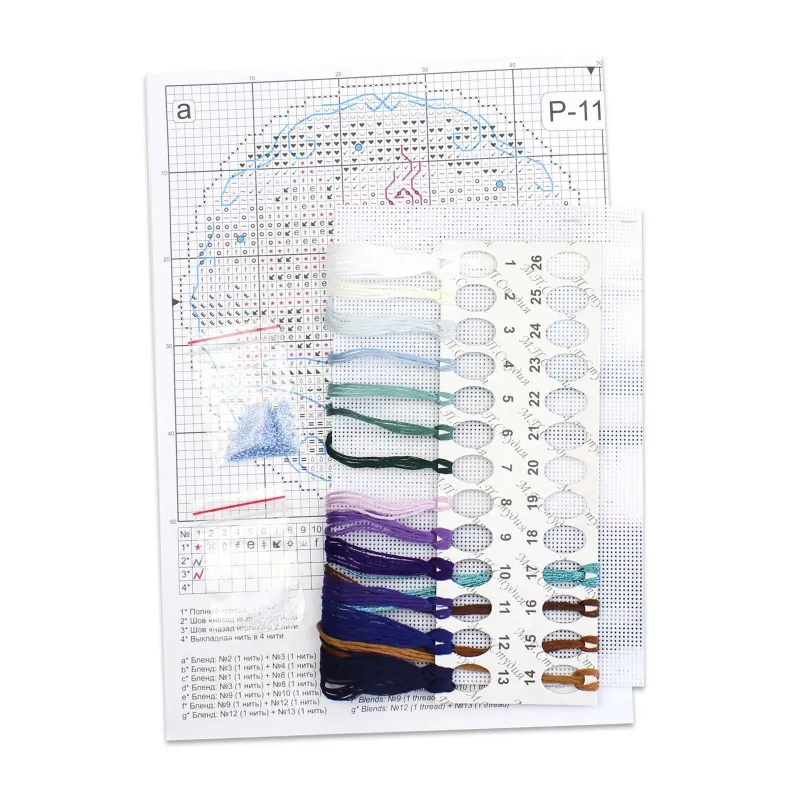 Cross stitch kit "Quiet evening" 9x9 cm SR-1102