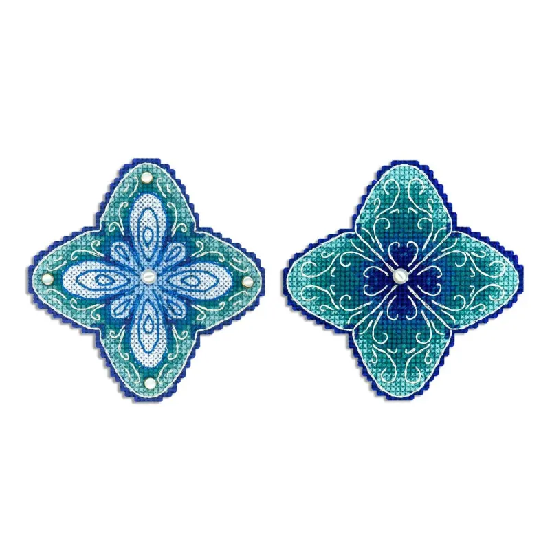 Kryželių siuvinėjimo rinkinys "Šaltas žiedas" 9x9 cm SR-1101