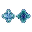 Kit de broderie au point de croix "Fleur givrée" 9x9 cm SR-1101 (S)