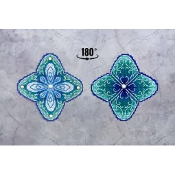 Kreuzstich-Set "Frostige Blume" 9x9 cm SR-1101