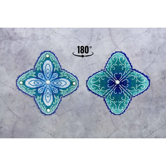 Kryželių siuvinėjimo rinkinys "Šaltas žiedas" 9x9 cm SR-1101