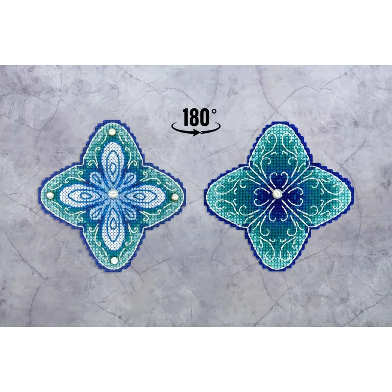 Kryželių siuvinėjimo rinkinys "Šaltas žiedas" 9x9 cm SR-1101