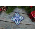 Kit de broderie au point de croix "Fleur givrée" 9x9 cm SR-1101 (S)