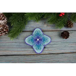 Kreuzstich-Set "Frostige Blume" 9x9 cm SR-1101