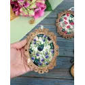 Kryželiu ant medinio pagrindo "Miniatiūra. Mėlynių miškas" 14x10 cm SO-143