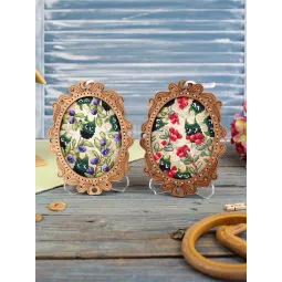 Cross-stich on wooden base "Miniature. Blueberry Forest" 14x10 cm SO-143