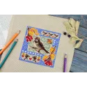 Cross stitch kit "Mini sampler. Autumn composition" 13x13 cm SNV-973