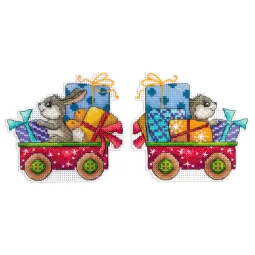 Kreuzstich-Set "Eile zur Feier" 10x10 cm SR-1137