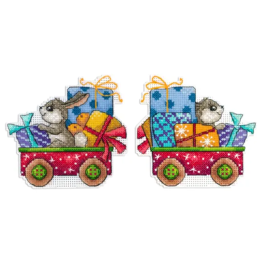 Kryželio rinkinys "Skubėjimas į šventę" 10x10 cm SR-1137