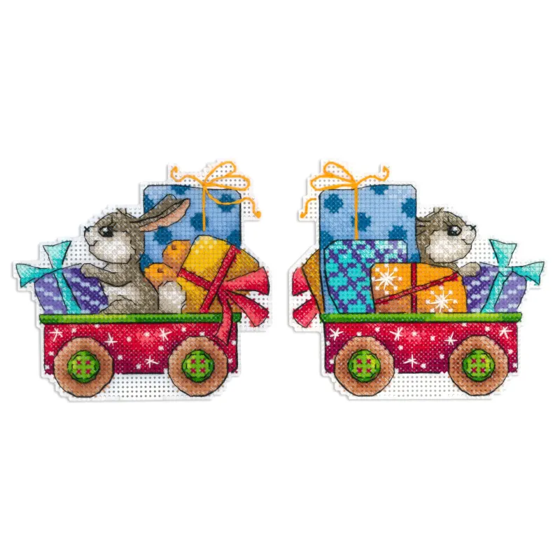 Kryželio rinkinys "Skubėjimas į šventę" 10x10 cm SR-1137