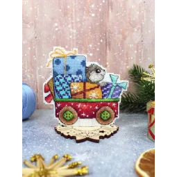 Kreuzstich-Set "Eile zur Feier" 10x10 cm SR-1137