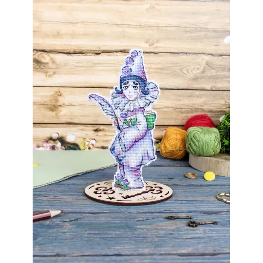 Kreuzstich-Set "Pierrot" 17x8 cm SR-1188