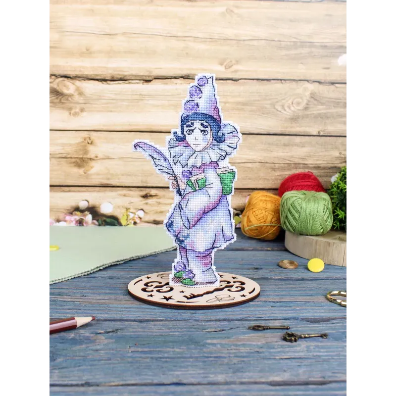 Kit de point de croix "Pierrot" 17x8 cm SR-1188