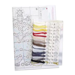 Kreuzstich-Set „Neujahrswaschbär“ 12x7 cm SR-1175