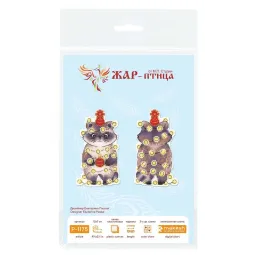 Kryželiu siuvinėjimo rinkinys „Naujametinis meškėnas“ 12x7 cm SR-1175