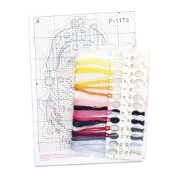 Kreuzstich-Set "Neujahrspinguin" 11x7 cm SR-1174