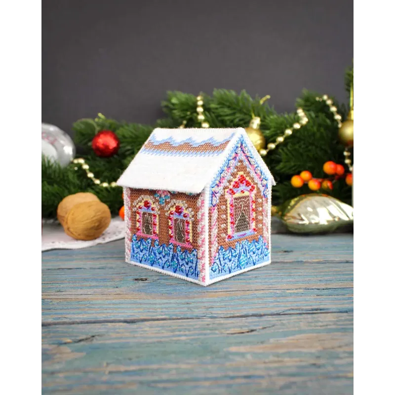 Kreuzstich-Set "3D-Spielzeug. Ein schickes Haus" 6x9x8 cm SR-1168